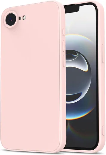 Apple iPhone 17e / 16e Hoesje met Camera Bescherming Dun TPU Back Cover Roze afbeelding 1
