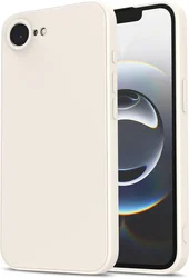 Apple iPhone 17e / 16e Hoesje met Camera Bescherming Dun TPU Back Cover Beige afbeelding