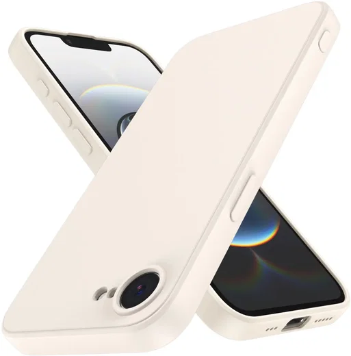 Apple iPhone 17e / 16e Hoesje met Camera Bescherming Dun TPU Back Cover Beige afbeelding 2