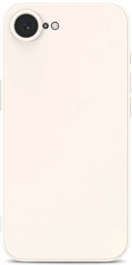 Apple iPhone 17e / 16e Hoesje met Camera Bescherming Dun TPU Back Cover Beige afbeelding 4