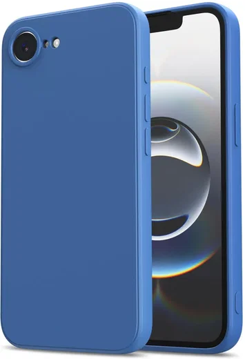 Apple iPhone 17e / 16e Hoesje met Camera Bescherming Dun TPU Back Cover Blauw afbeelding 1