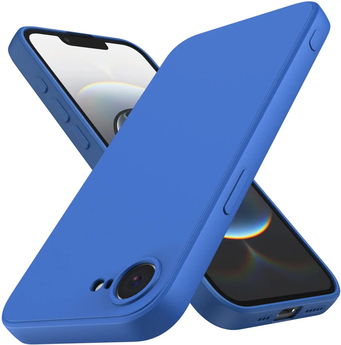 Apple iPhone 17e / 16e Hoesje met Camera Bescherming Dun TPU Back Cover Blauw afbeelding 2
