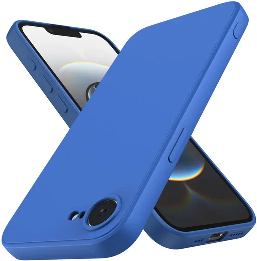Apple iPhone 17e / 16e Hoesje met Camera Bescherming Dun TPU Back Cover Blauw afbeelding 2
