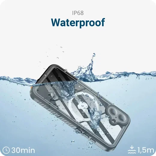 SBG Outdoor Case Apple iPhone 17e / 16e Waterdicht met MagSafe / Qi2 Zwart afbeelding 2