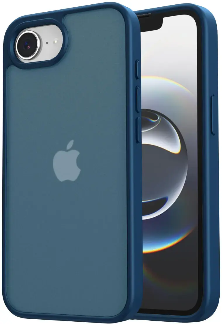 Apple iPhone 17e / 16e Hoesje Back Cover Matte Blauw afbeelding 1