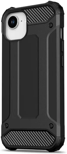 Apple iPhone 17e / 16e Hoesje Shock Proof Hybride Back Cover Zwart afbeelding 6