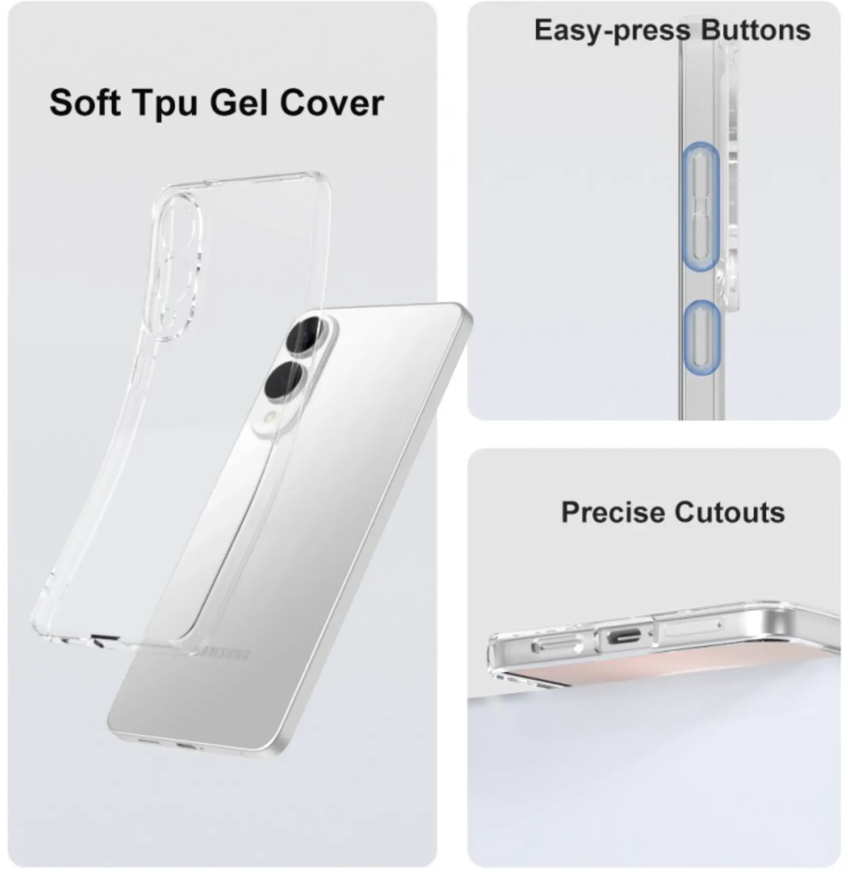 Samsung Galaxy S25 Edge Hoesje Dun TPU Back Cover Transparant afbeelding 2