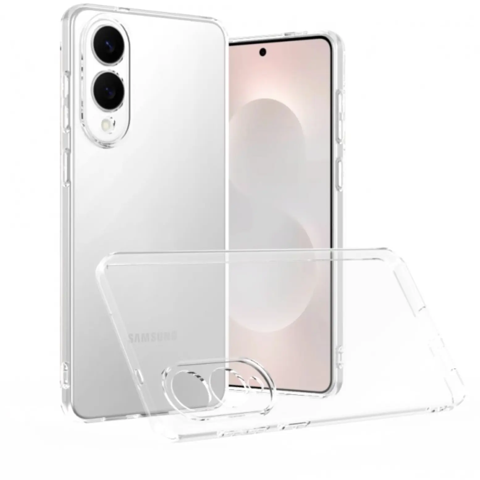 Samsung Galaxy S25 Edge Hoesje Dun TPU Back Cover Transparant afbeelding 1