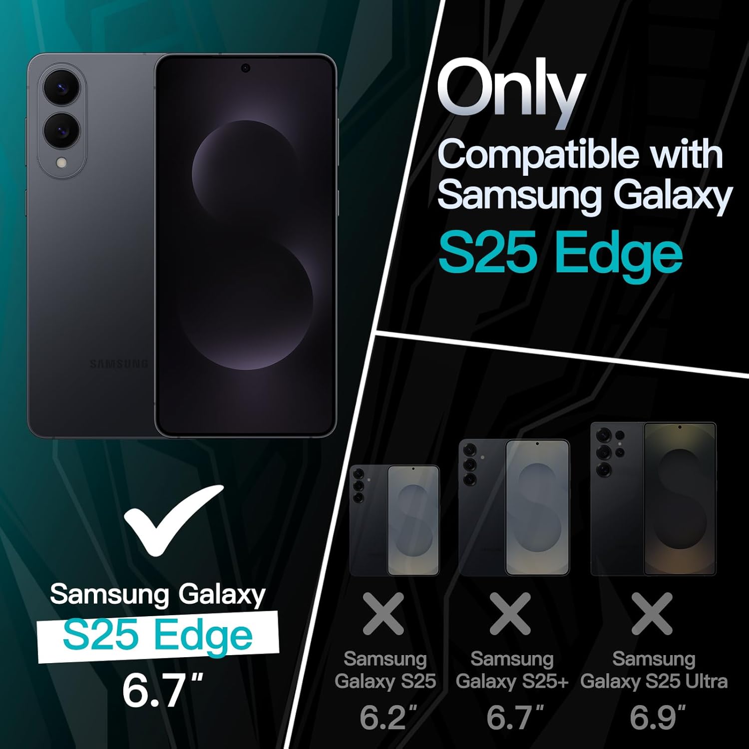 Samsung Galaxy S25 Edge Hoesje Dun TPU Back Cover Matte Zwart afbeelding 7