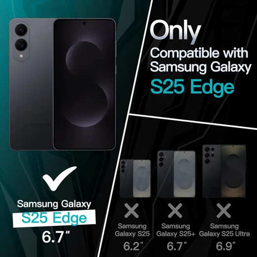 Samsung Galaxy S25 Edge Hoesje Dun TPU Back Cover Matte Zwart afbeelding 7