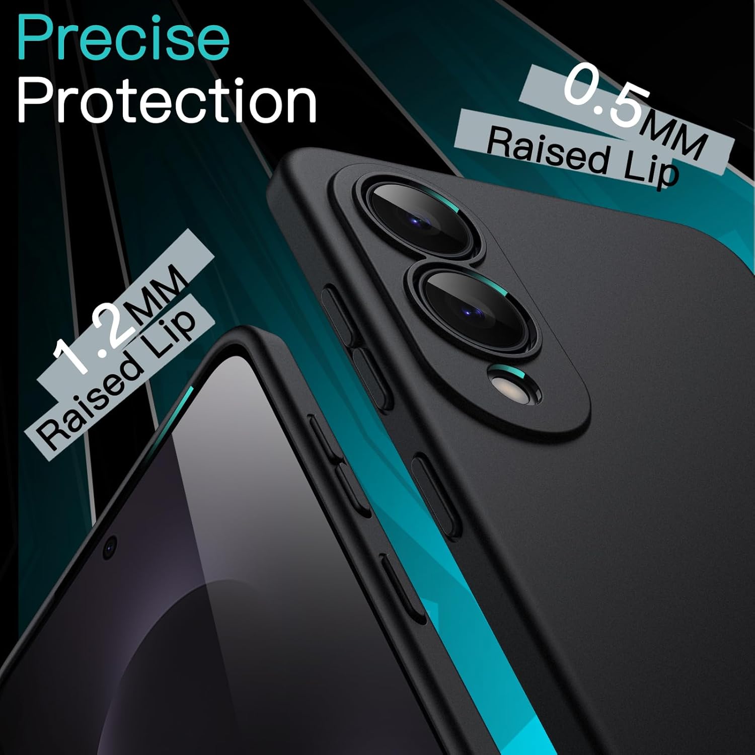 Samsung Galaxy S25 Edge Hoesje Dun TPU Back Cover Matte Zwart afbeelding 5