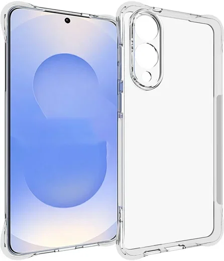 Samsung Galaxy S25 Edge Hoesje Schokbestendig en Dun TPU Back Cover Transparant afbeelding 1