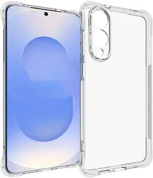 Samsung Galaxy S25 Edge Hoesje Schokbestendig en Dun TPU Back Cover Transparant afbeelding