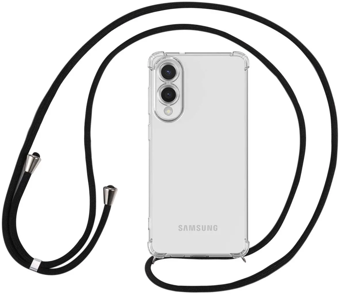 Samsung Galaxy S25 Edge Hoesje met Koord Schokbestendig TPU Transparant afbeelding 2
