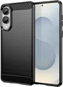 Samsung Galaxy S25 Edge Hoesje Geborsteld TPU Flexibele Back Cover Zwart