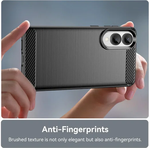 Samsung Galaxy S25 Edge Hoesje Geborsteld TPU Flexibele Back Cover Zwart afbeelding 6