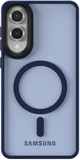 Samsung Galaxy S25 Edge Hoesje met MagSafe Back Cover Matte Blauw afbeelding 4