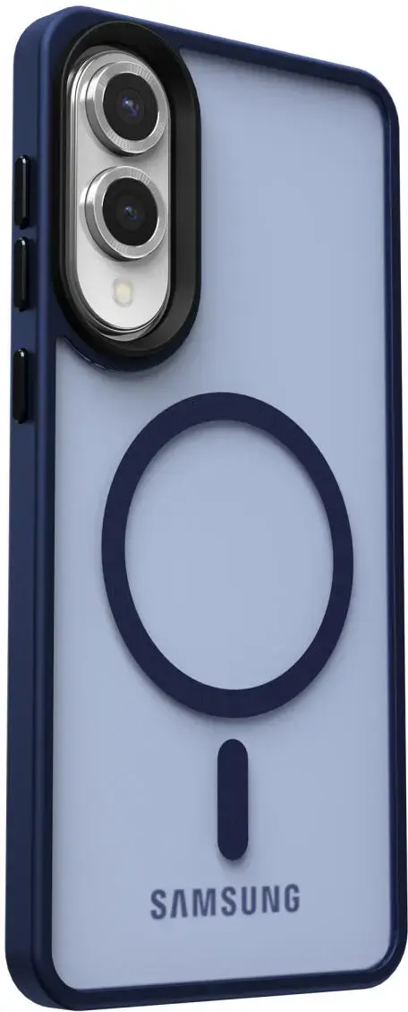 Samsung Galaxy S25 Edge Hoesje met MagSafe Back Cover Matte Blauw afbeelding 13