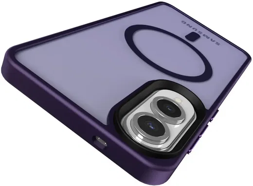 Samsung Galaxy S25 Edge Hoesje met MagSafe Back Cover Matte Paars afbeelding 5