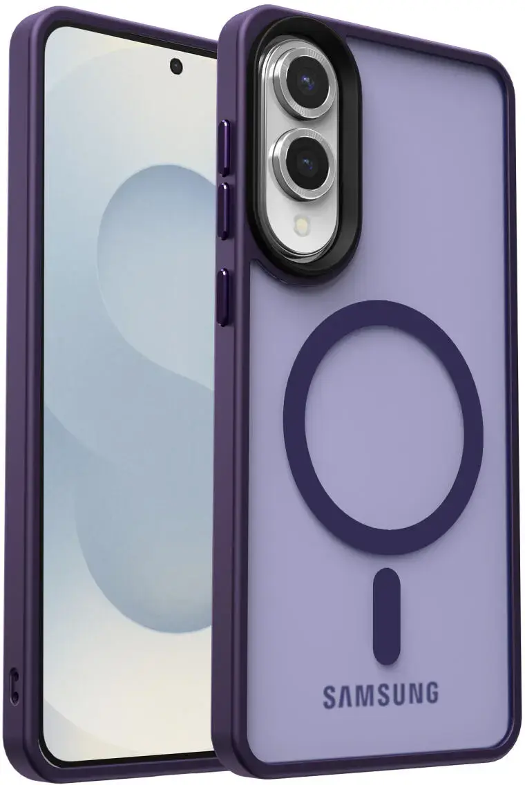 Samsung Galaxy S25 Edge Hoesje met MagSafe Back Cover Matte Paars afbeelding 9
