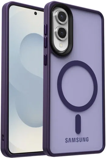 Samsung Galaxy S25 Edge Hoesje met MagSafe Back Cover Matte Paars afbeelding 9
