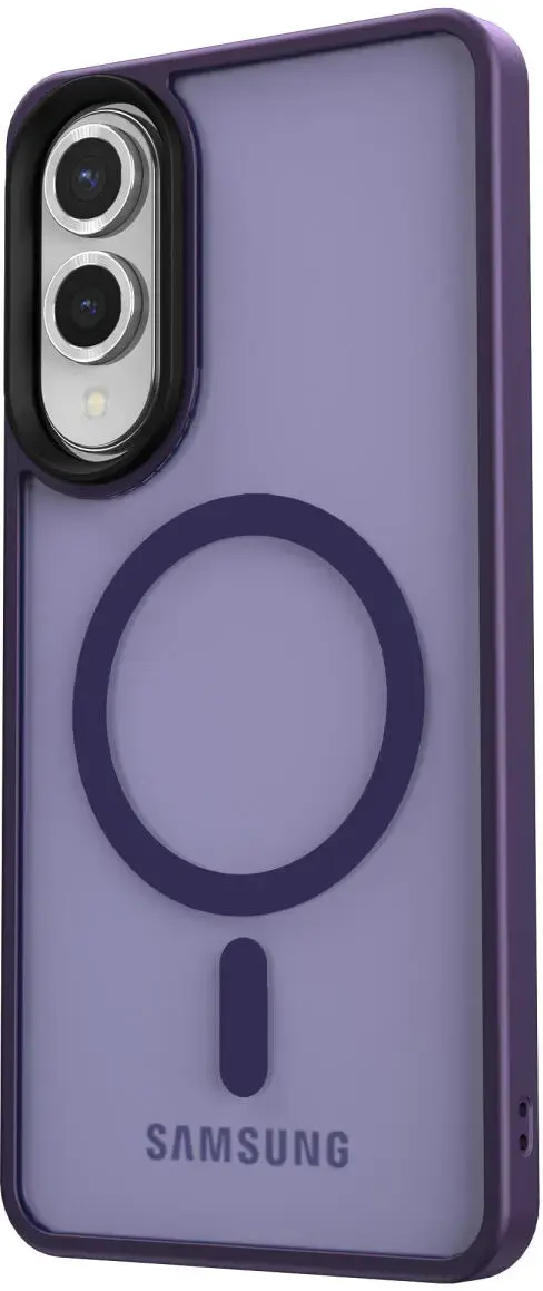 Samsung Galaxy S25 Edge Hoesje met MagSafe Back Cover Matte Paars afbeelding 11