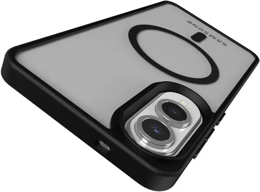 Samsung Galaxy S25 Edge Hoesje met MagSafe Back Cover Matte Zwart afbeelding 7