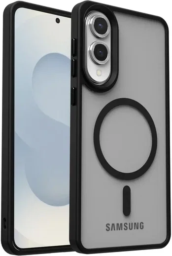 Samsung Galaxy S25 Edge Hoesje met MagSafe Back Cover Matte Zwart afbeelding 10