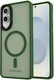 Samsung Galaxy S25 Edge Hoesje met MagSafe Back Cover Matte Groen afbeelding 1