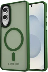 Samsung Galaxy S25 Edge Hoesje met MagSafe Back Cover Matte Groen afbeelding
