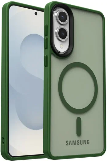 Samsung Galaxy S25 Edge Hoesje met MagSafe Back Cover Matte Groen afbeelding 10