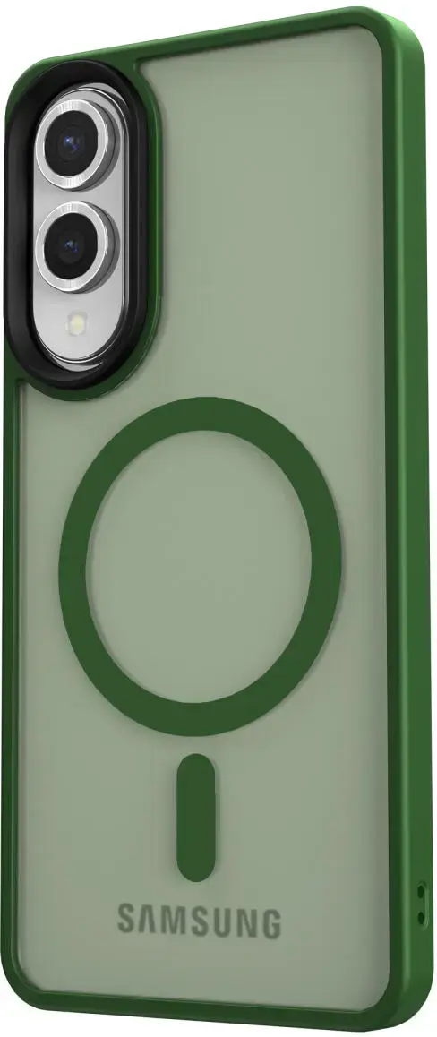Samsung Galaxy S25 Edge Hoesje met MagSafe Back Cover Matte Groen afbeelding 12