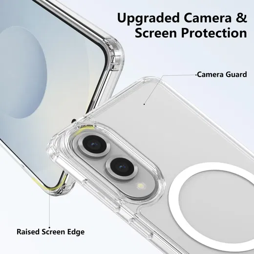 Samsung Galaxy S25 Edge Hoesje Hard Back Cover met MagSafe Transparant afbeelding 6