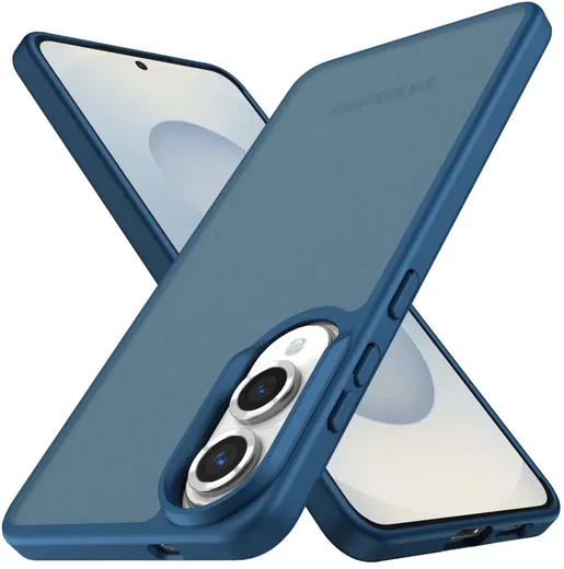Samsung Galaxy S25 Edge Hoesje Back Cover Matte Blauw afbeelding 2