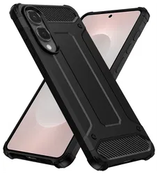 Samsung Galaxy S25 Edge Hoesje Shock Proof Hybride Back Cover Zwart afbeelding