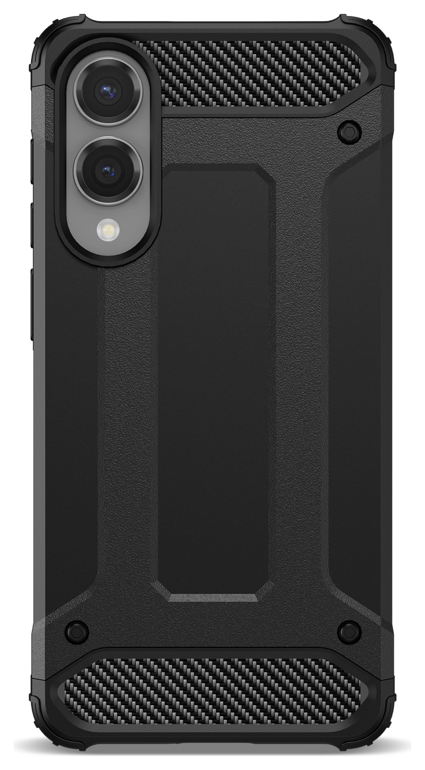 Samsung Galaxy S25 Edge Hoesje Shock Proof Hybride Back Cover Zwart afbeelding 4