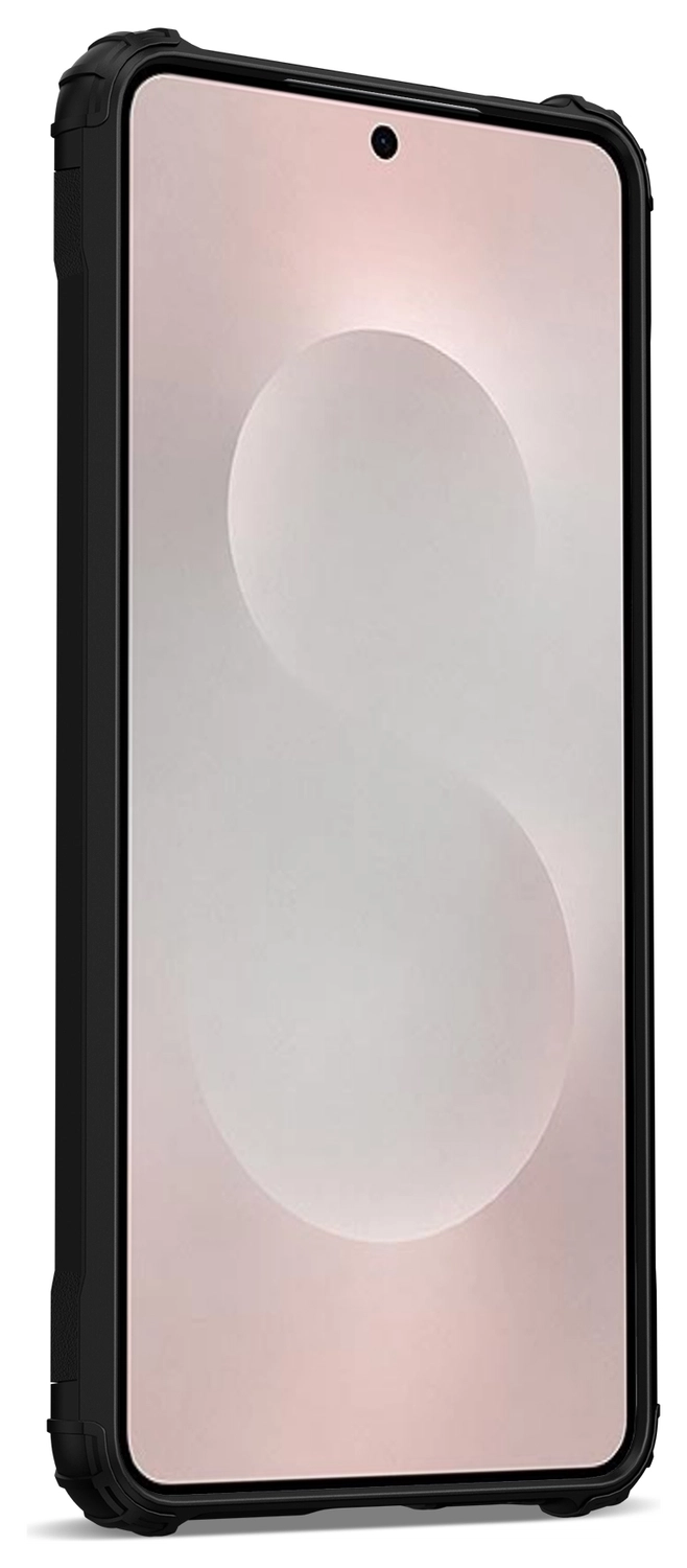 Samsung Galaxy S25 Edge Hoesje Shock Proof Hybride Back Cover Zwart afbeelding 6