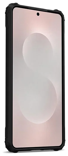 Samsung Galaxy S25 Edge Hoesje Shock Proof Hybride Back Cover Zwart afbeelding 6