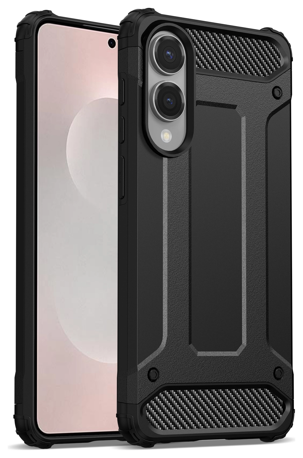 Samsung Galaxy S25 Edge Hoesje Shock Proof Hybride Back Cover Zwart afbeelding 7