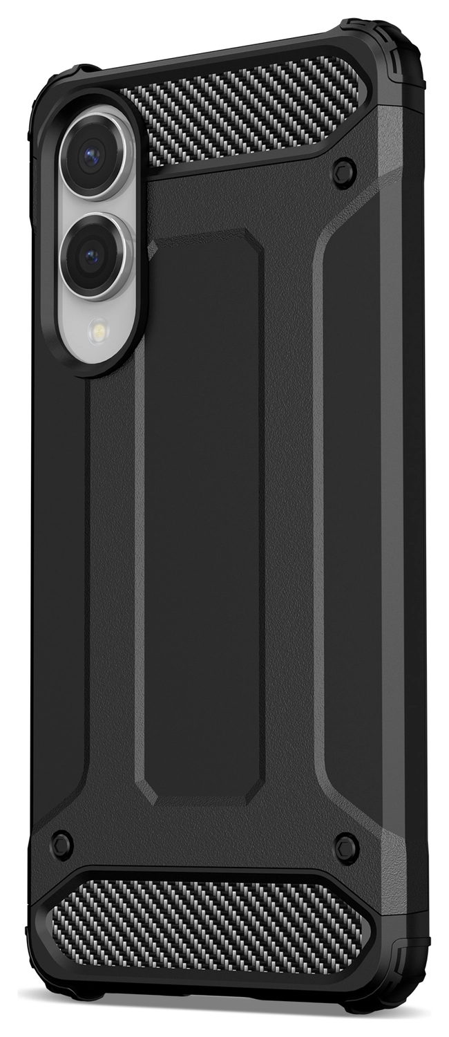 Samsung Galaxy S25 Edge Hoesje Shock Proof Hybride Back Cover Zwart afbeelding 8