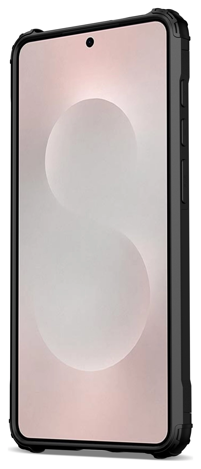Samsung Galaxy S25 Edge Hoesje Shock Proof Hybride Back Cover Zwart afbeelding 9