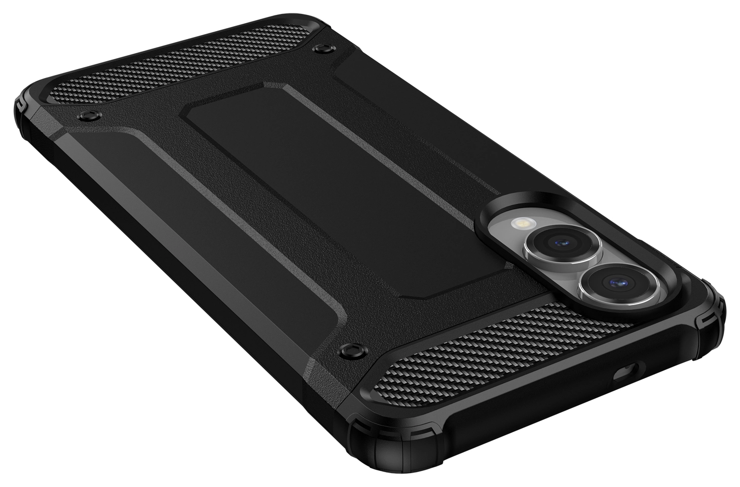 Samsung Galaxy S25 Edge Hoesje Shock Proof Hybride Back Cover Zwart afbeelding 10