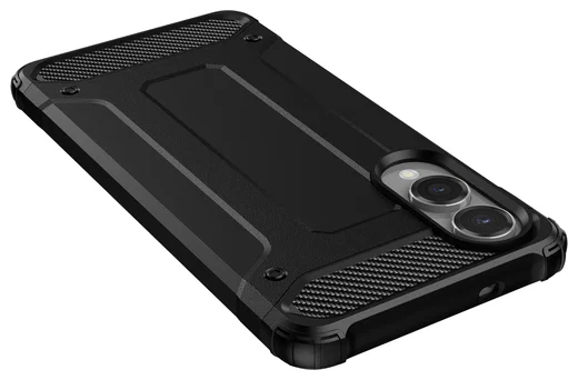 Samsung Galaxy S25 Edge Hoesje Shock Proof Hybride Back Cover Zwart afbeelding 10