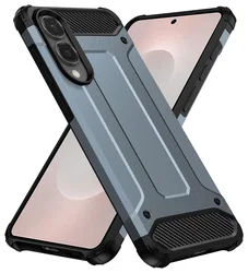 Samsung Galaxy S25 Edge Hoesje Shock Proof Hybride Back Cover Blauw afbeelding
