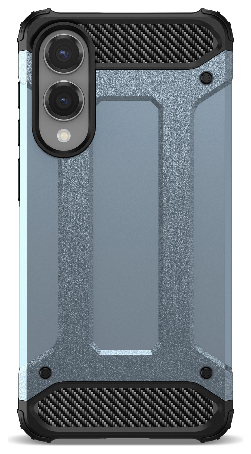 Samsung Galaxy S25 Edge Hoesje Shock Proof Hybride Back Cover Blauw afbeelding 4