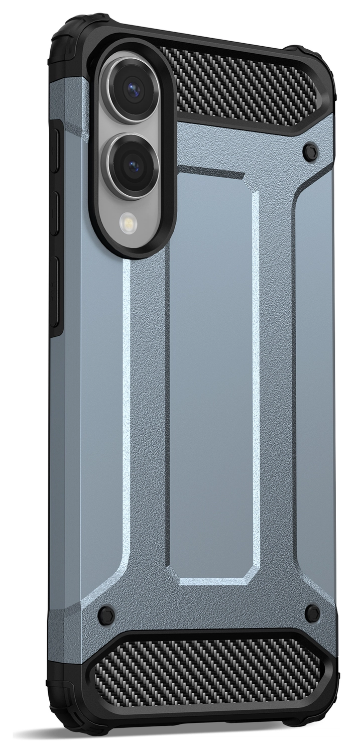 Samsung Galaxy S25 Edge Hoesje Shock Proof Hybride Back Cover Blauw afbeelding 5