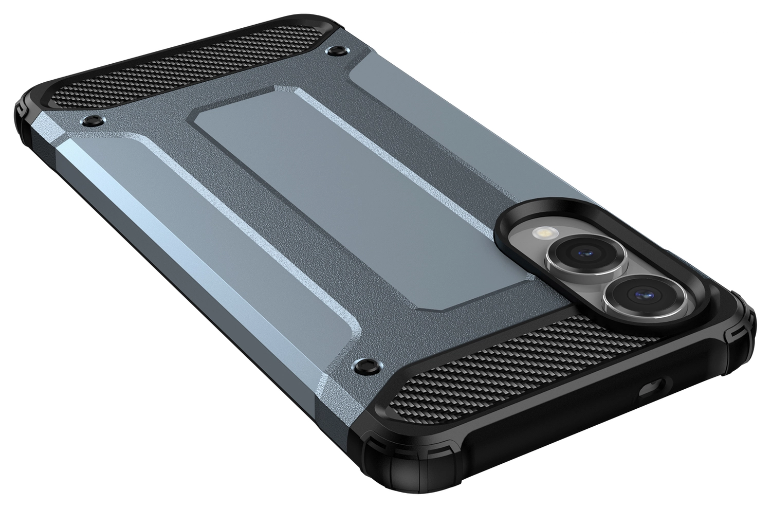 Samsung Galaxy S25 Edge Hoesje Shock Proof Hybride Back Cover Blauw afbeelding 10