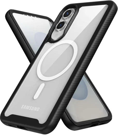 Samsung Galaxy S25 Edge Hoesje Full Protect 360° Cover met MagSafe / Qi2 Zwart afbeelding 4