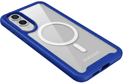 Samsung Galaxy S25 Edge Hoesje Full Protect 360° Cover met MagSafe / Qi2 Blauw afbeelding 5