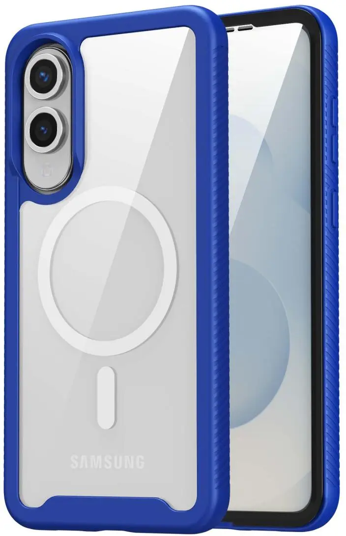 Samsung Galaxy S25 Edge Hoesje Full Protect 360° Cover met MagSafe / Qi2 Blauw afbeelding 7
